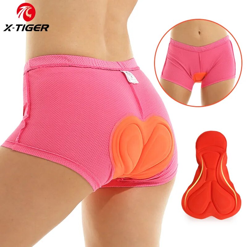 Mountain Biking A Sport - X-TIGER-Roupa Interior De Ciclismo para Mulheres,