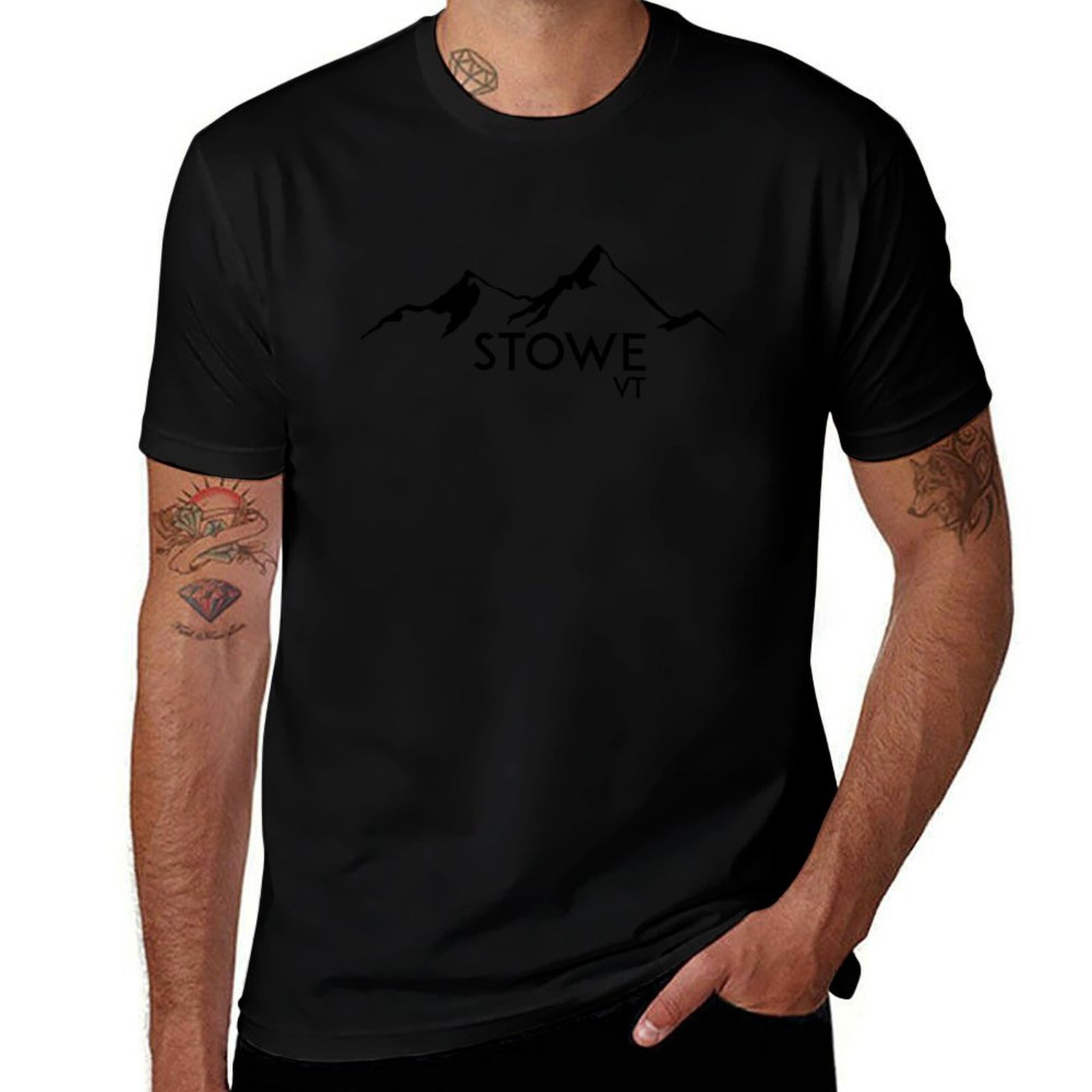 Mountain Biking Vermont - STOWE VERMONT Camiseta Casual Duradoura para