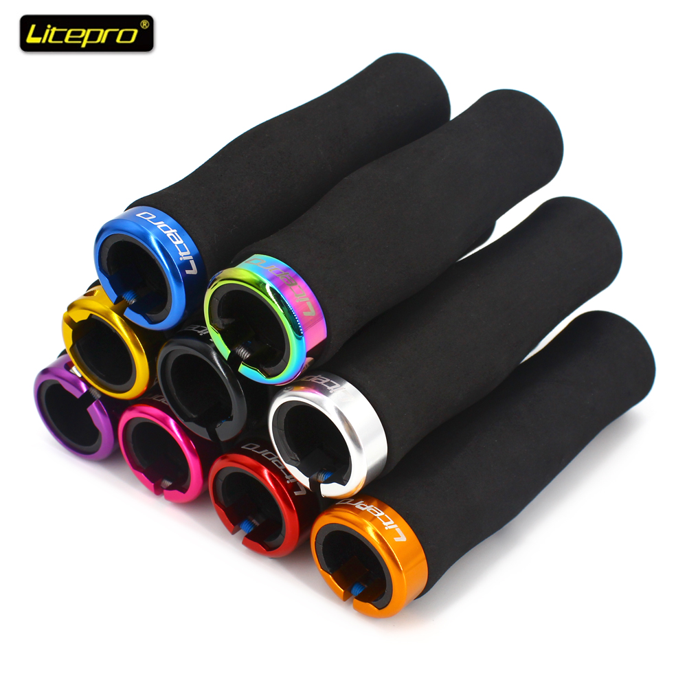 Mtb Grip Lock On - Litepro-Ultralight Bicicleta Guiador Grips, Bloqueio Esponja