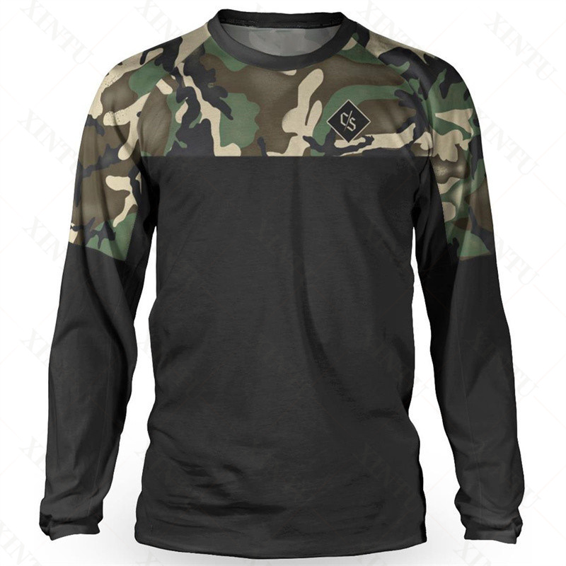 Mountain Biking Long Sleeve Shirt - Camisa masculina solta piloto dh motocross